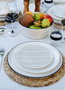 Hermia DLY002 Juego para Servir Pasteles de Cerámica Blanco 6 Piezas 19x19cm